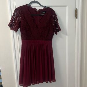 Lulus Maroon Burgundy Dress